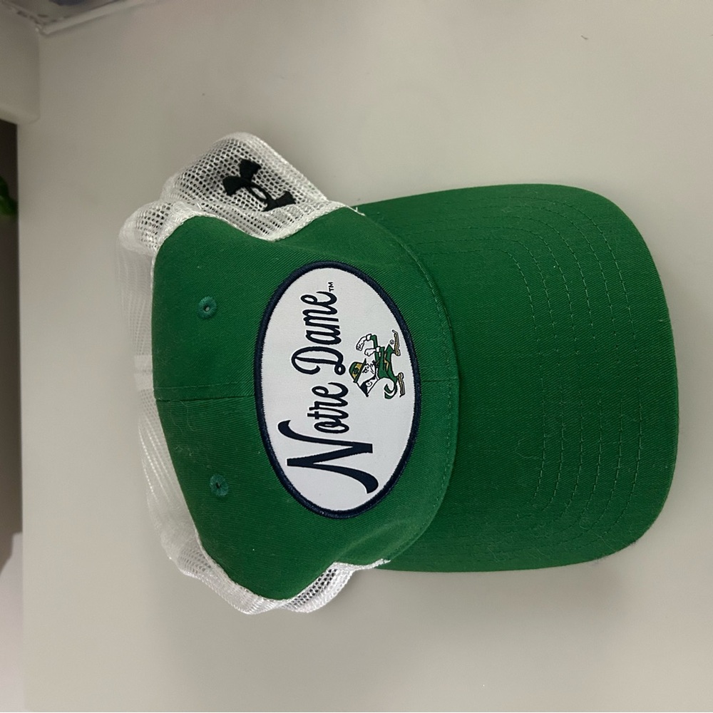 Under Armour Green and White Notre Dame Hat